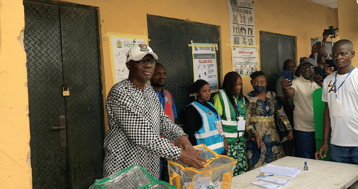 Lagos LG Elections: Sanwo-Olu votes, urges peaceful participation