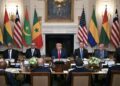 Netizens blast Trump for asking Liberian president where he learnt to speak English