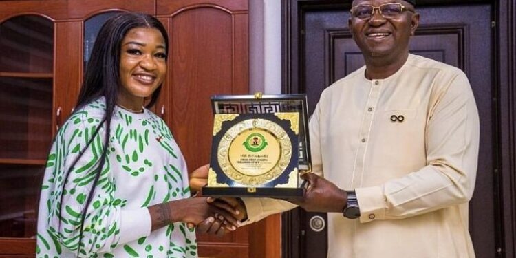 Gov. Alia showers N50 million, three-bedroom apartment on Benue Super Falcons member, Ordega