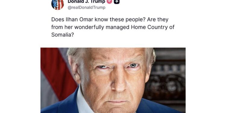 Trump, White House share post of Nigerians nabbed by FBI for wire fraud