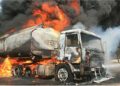 Diesel-laden tanker catches fire on Enugu-Onitsha expressway