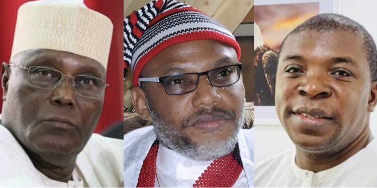 Atiku’s support for Nnamdi Kanu’s release disgraceful, says Tinubu’s aide