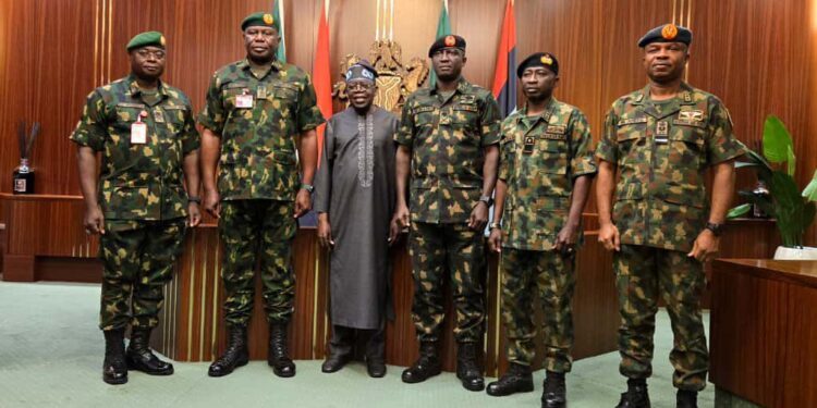 Tinubu’s new service chiefs pledge to secure Nigeria’s territorial integrity