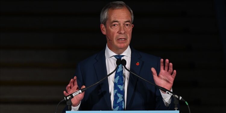 UK far-right leader says country ‘living under illusion’ as he sets out economic vision