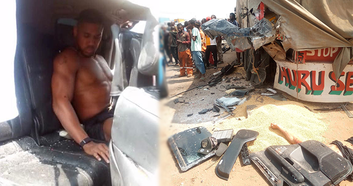 Anthony Joshua involved in accident on Lagos-Ibadan expressway