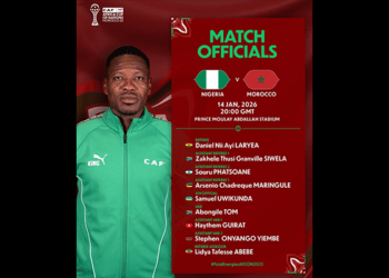 CAF appoints Ghanaian referee Daniel Laryea, others to officiate Nigeria-Morocco match Wednesday