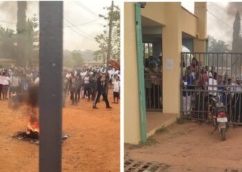 Ondo: Students barricade gate in protest against extortion, poor amenities