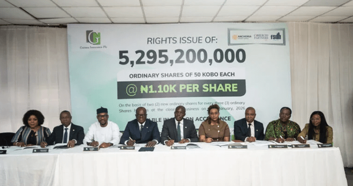 Guinea Insurance signs N5.8 billion rights issue to boost capital