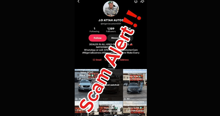 Customs warns public of fake social media vehicle auction account
