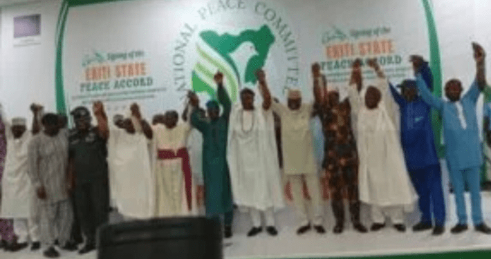 13 parties sign peace accord ahead of Ekiti governorship election
