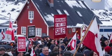 Greenlanders protest as U.S. opens new consulate in Nuuk