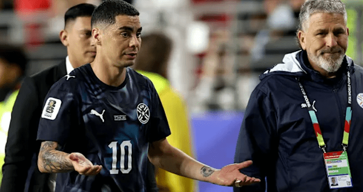 World Cup: Paraguay’s Almiron sent off for covering mouth during altercation with Turkish player