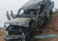 Four corps members, soldier burnt to death as military truck, bus collide in Adamawa