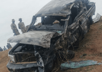Four corps members, soldier burnt to death as military truck, bus collide in Adamawa