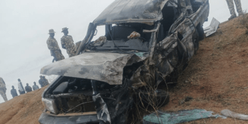 Four corps members, soldier burnt to death as military truck, bus collide in Adamawa