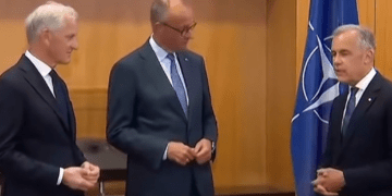 Mark Carney joking tells Norwegian PM Gahr Støre to loan Canada Man City star Haaland for 2030 World Cup