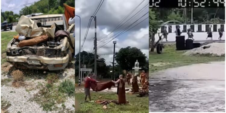 Eight monks killed, 20 injured after 11-year-old boy drives truck into Thailand procession
