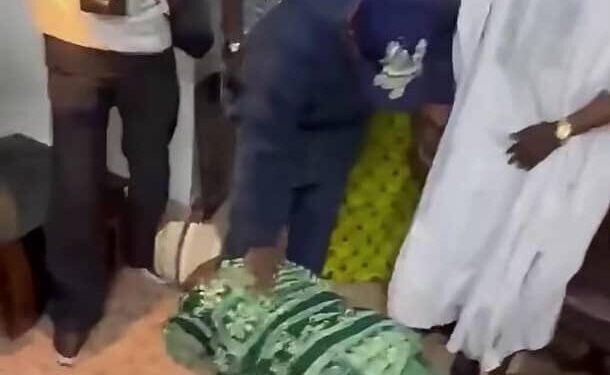 Video: Gov Adeleke prostrates himself to pay homage to Davido’s dad for re-election support