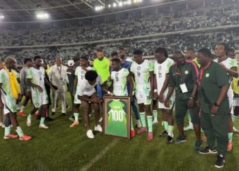 Wife cheers as Moses Simon joins Super Eagles’ 100-cap club after Madagascar win