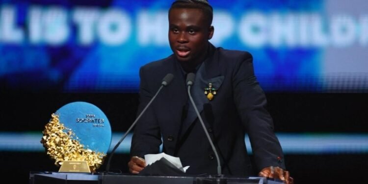 2026 Ballon d’Or: Arsenal’s Bukayo Saka wins Socrates Award for humanitarian work